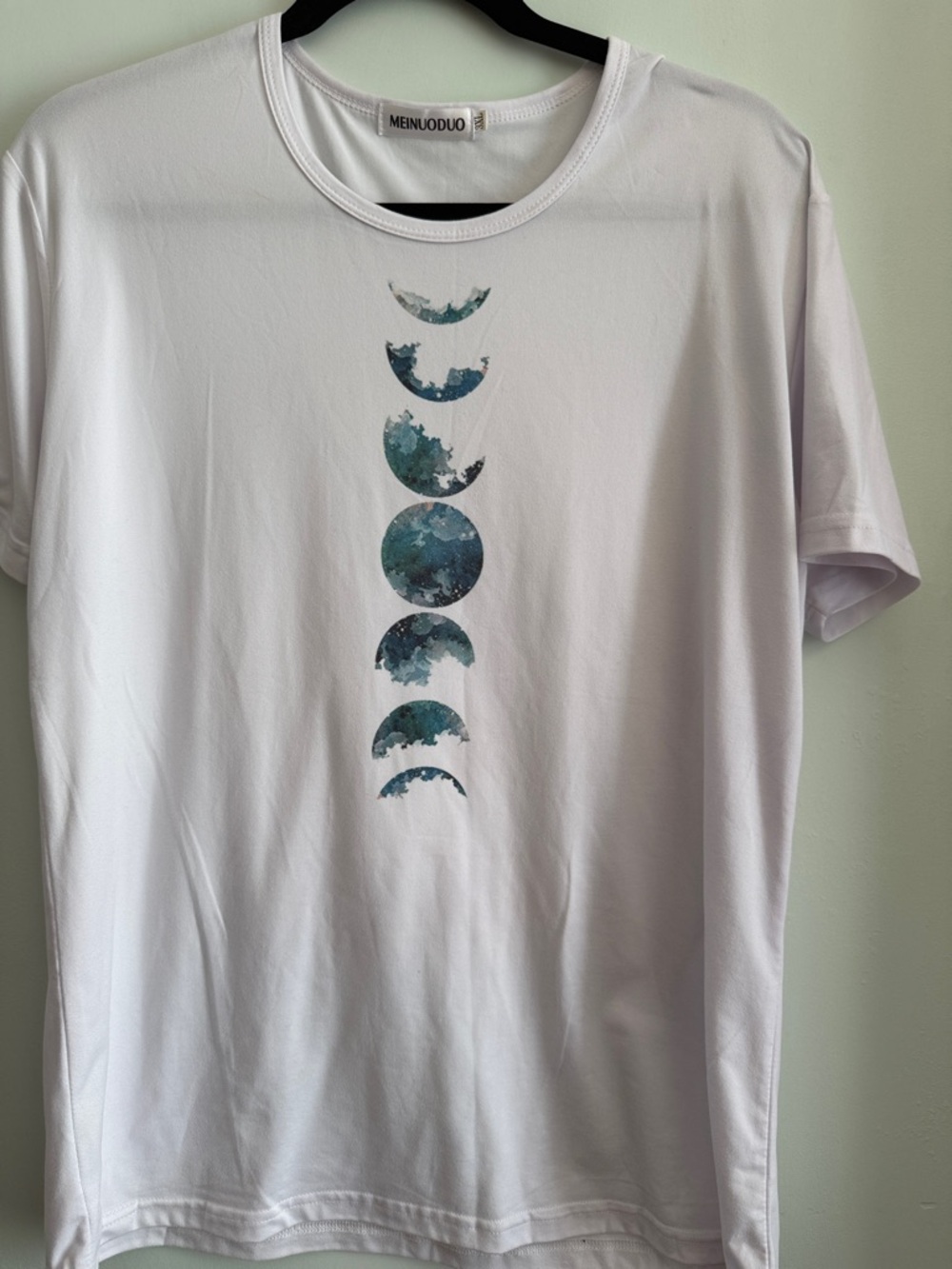 White Womens Moon Phase Graphic Tee